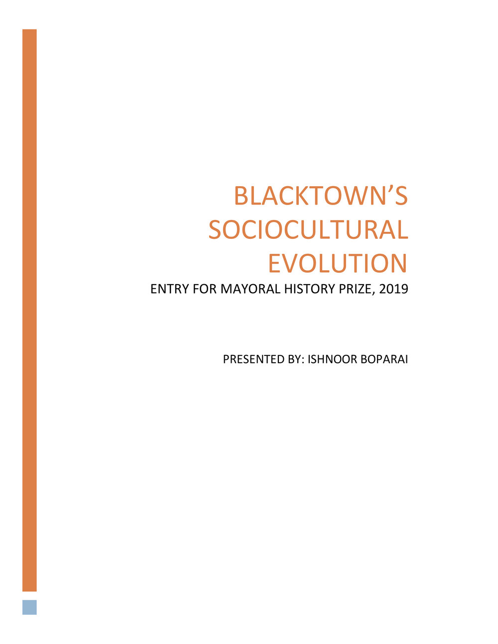 Blacktown's Sociocultural Evolution