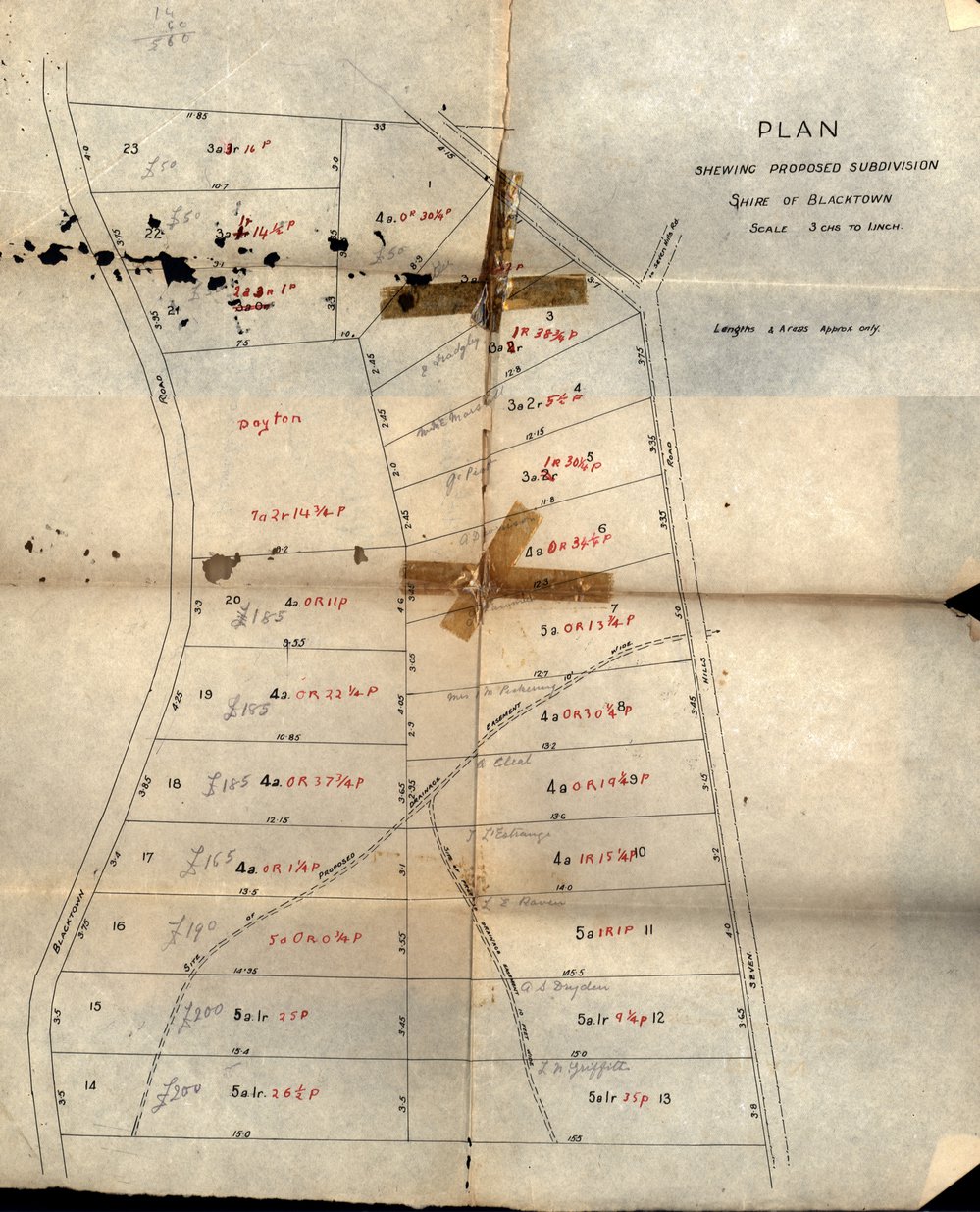 Shewing proposed subdivision plan, Seven Hills