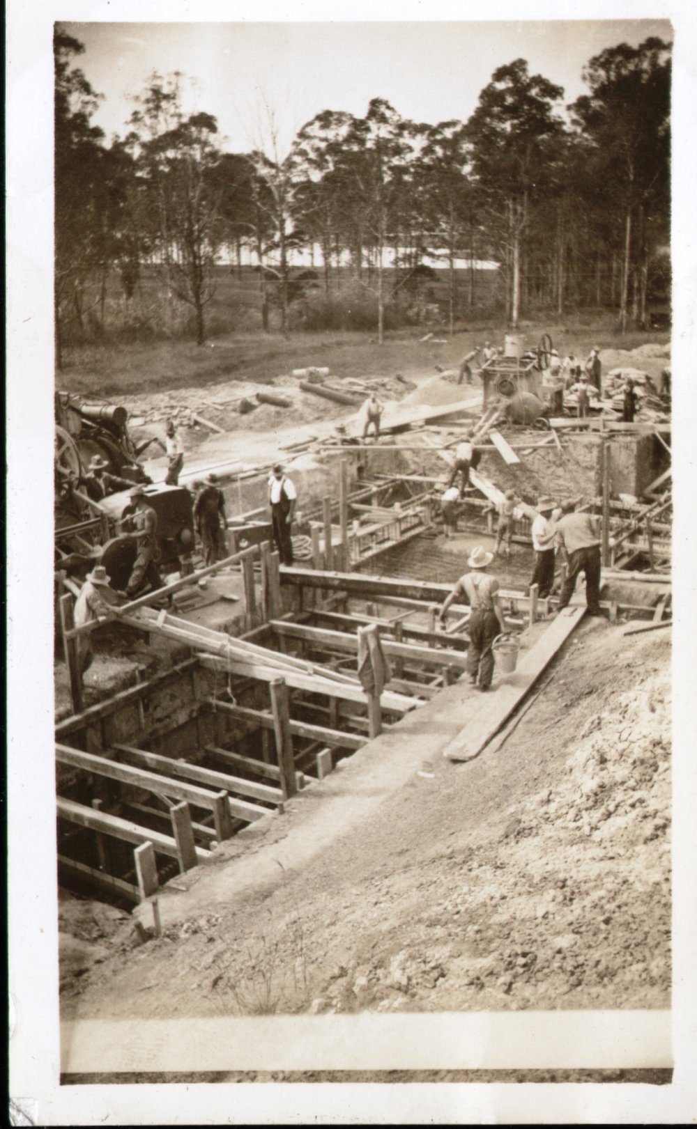 Workers at Prospect Reservoir site