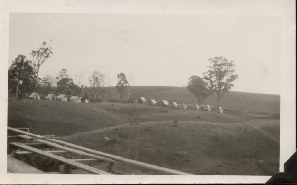 View of the workers camp at Prospect reservior site