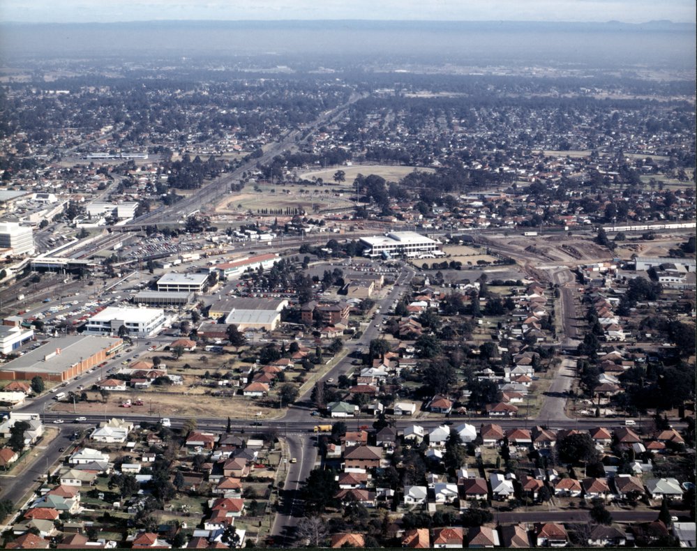 Blacktown Ring Road construction, aerial view