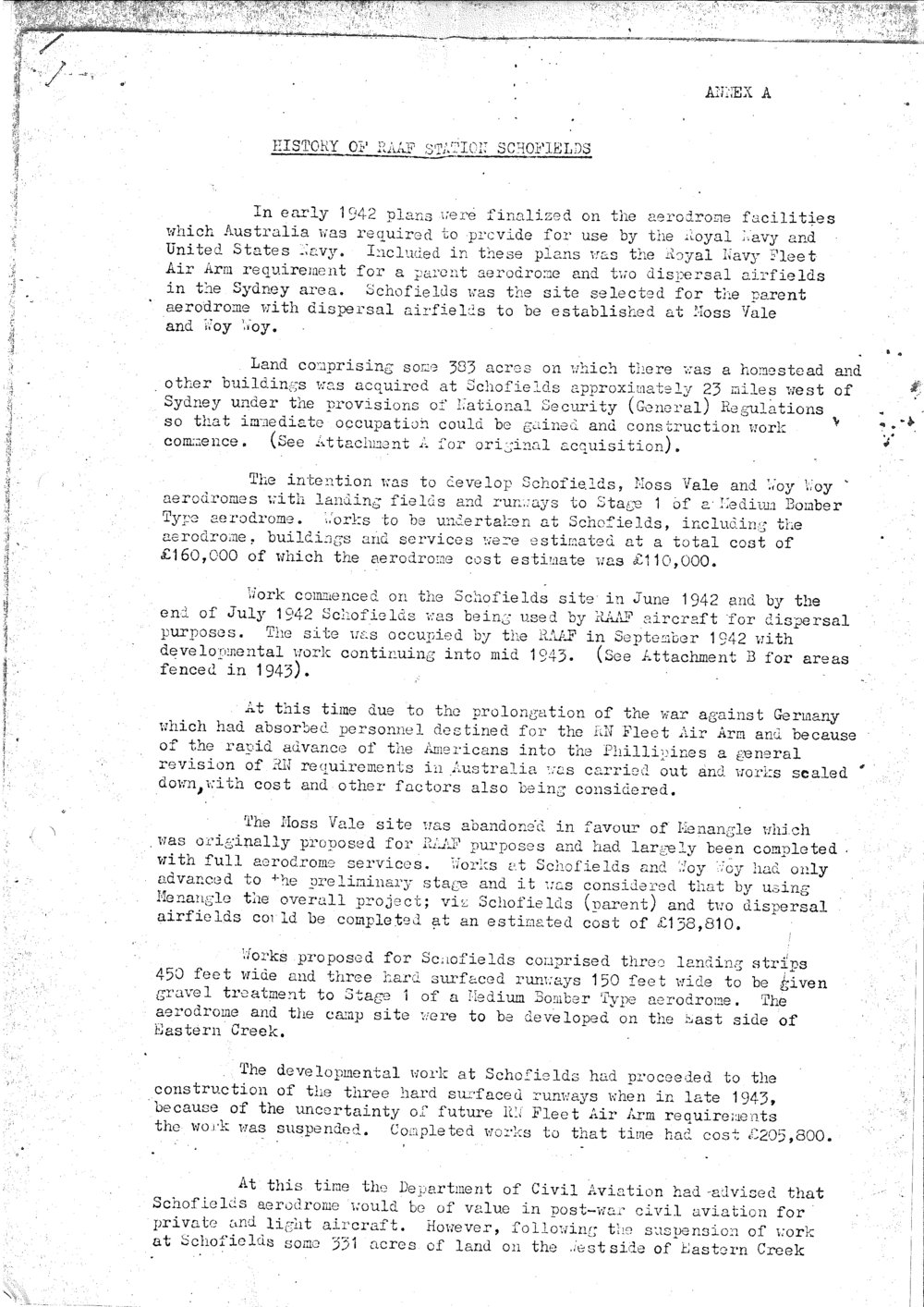 RAAF Schofields, Schofields