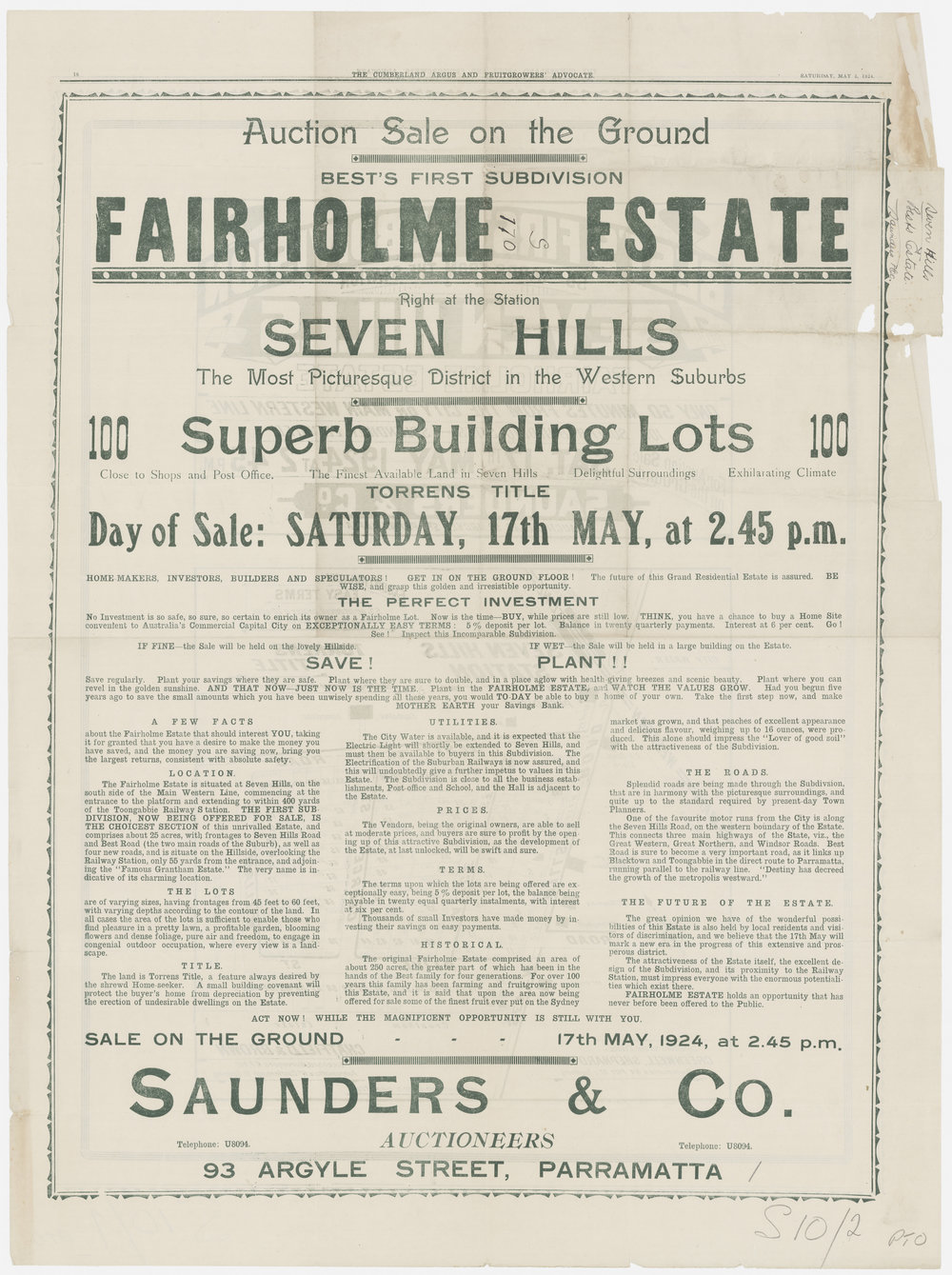 Fairholme Estate, Seven Hills