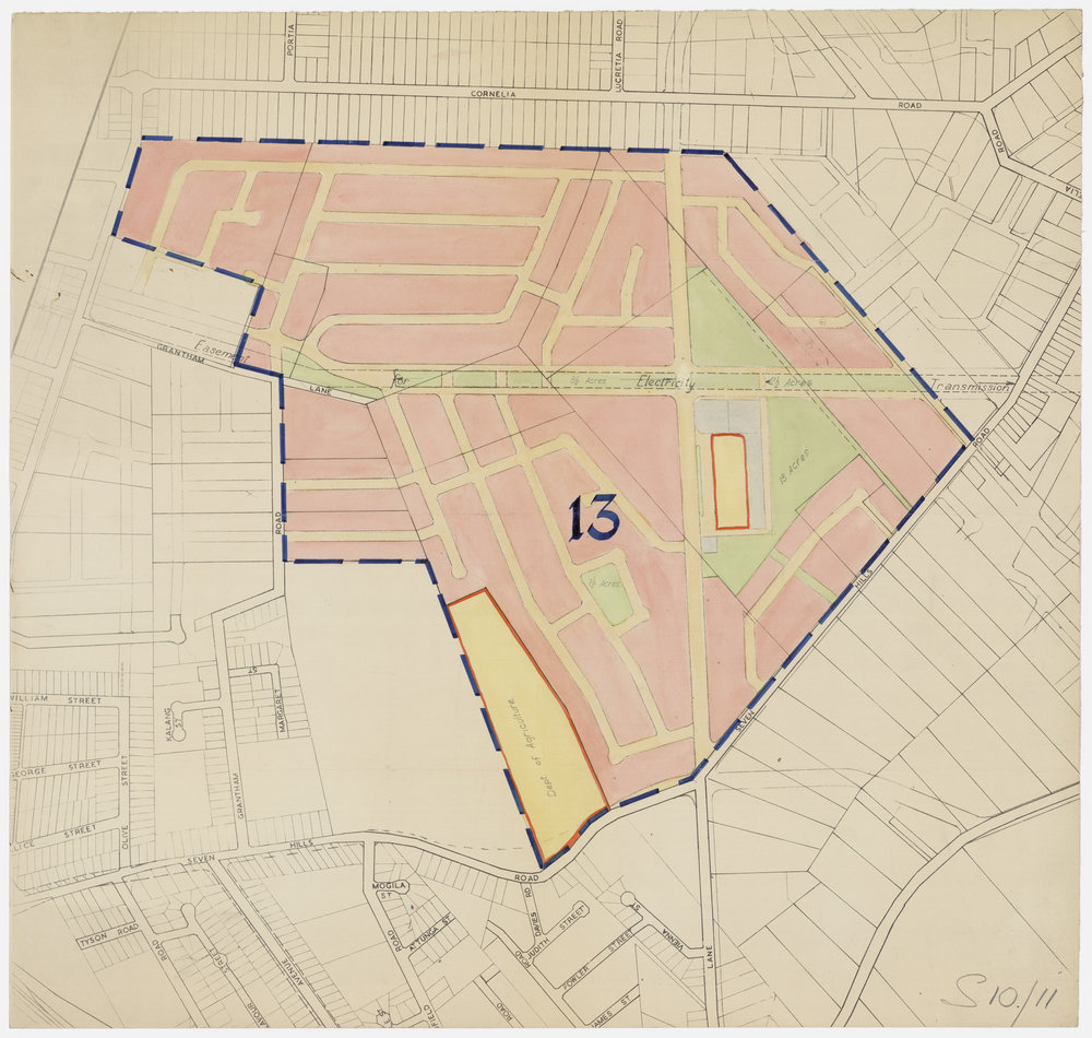 Plan of Seven Hills area: Development area No 13