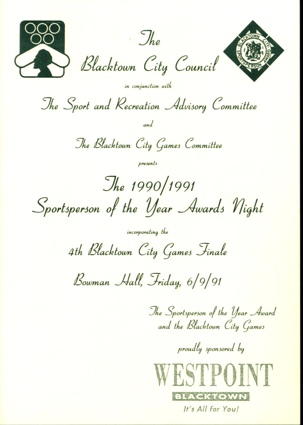 Sportsperson of the Year  Awards Night, 1990/1991