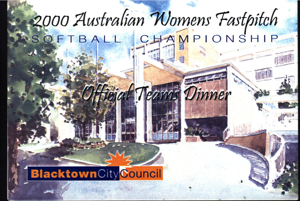2000 Australian Women's Fastpitch Softball Championship official team dinner