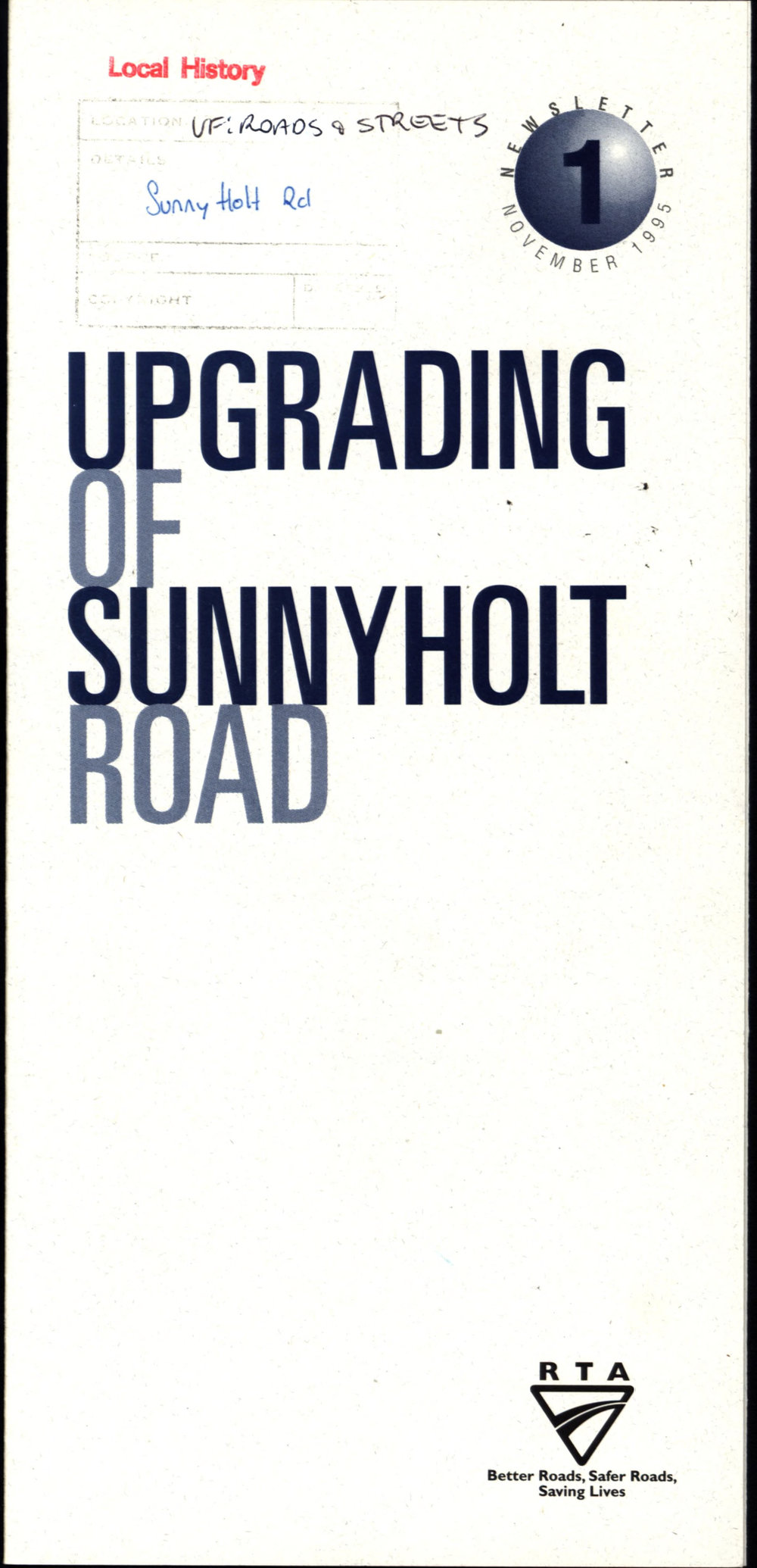 Sunnyholt Road upgrade, 1995