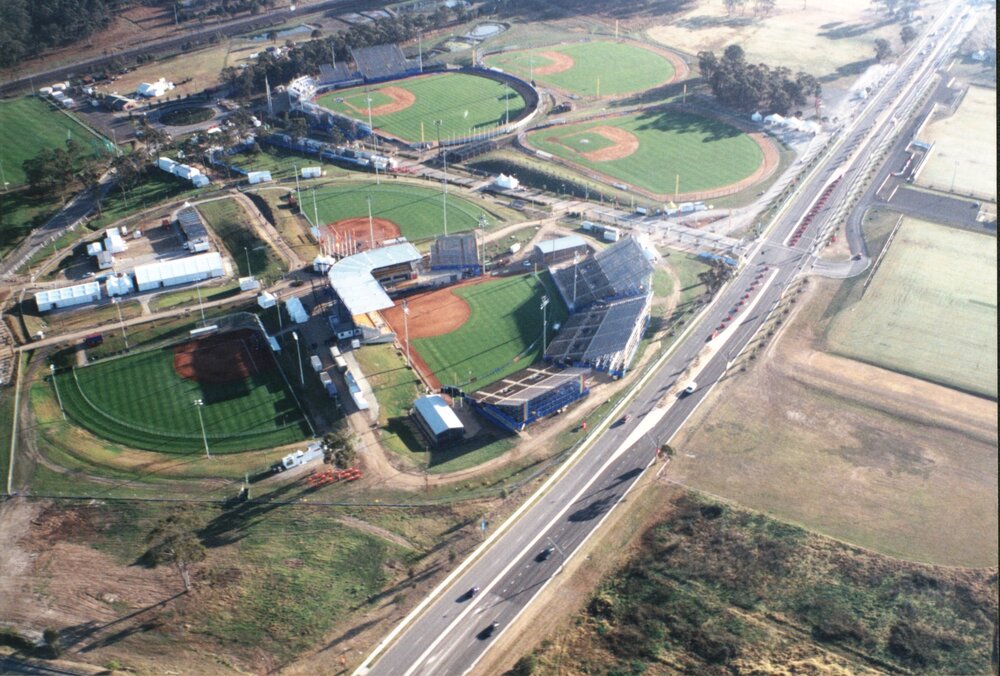Aerial view of Blacktown Olympic Centre, Rooty Hill