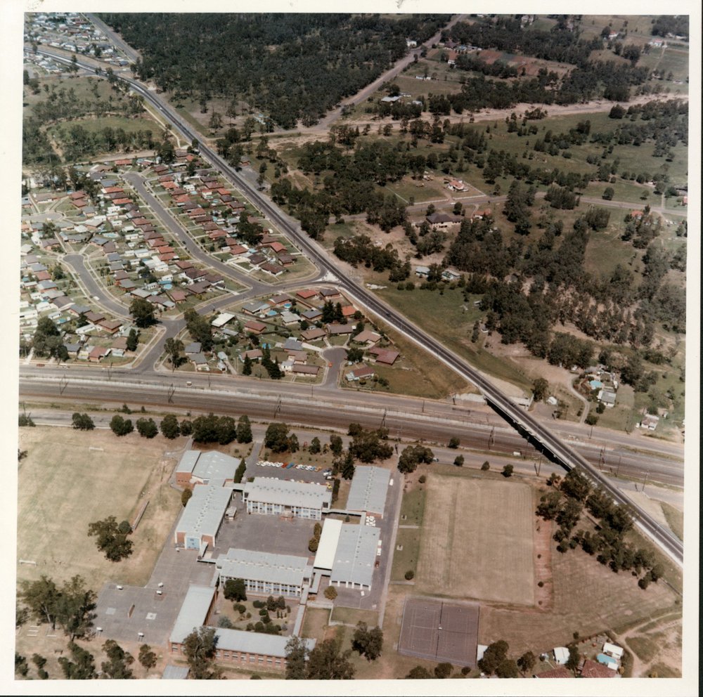 Francis Road overpass, Rooty Hill - aerial view