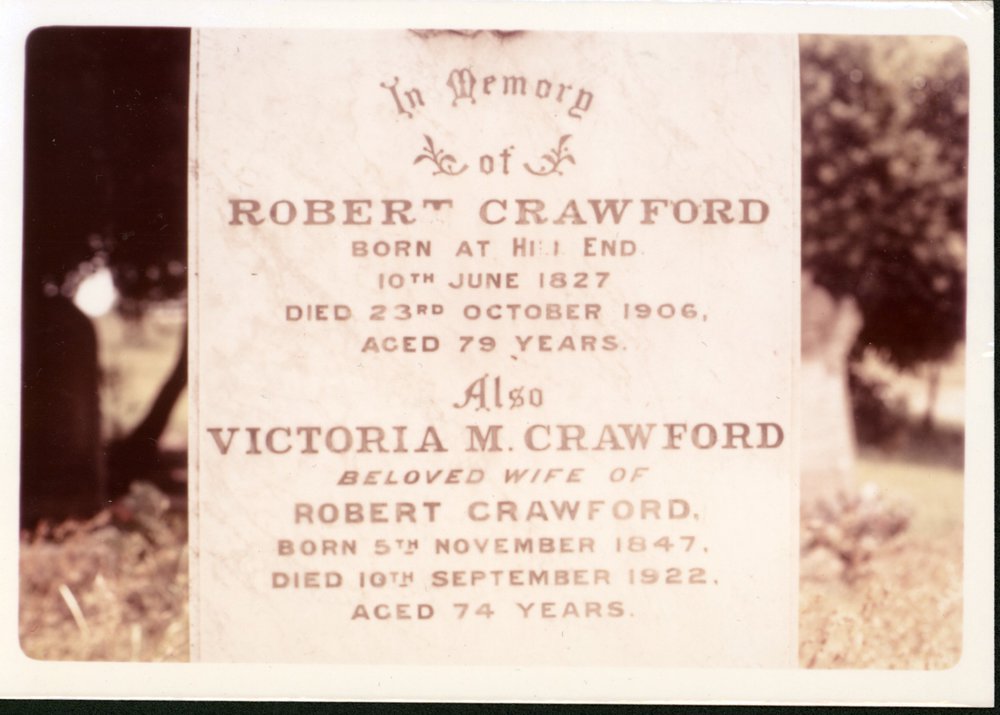 Headstone of Robert Crawford and Victoria Margaret Crawford (nee Smyth)