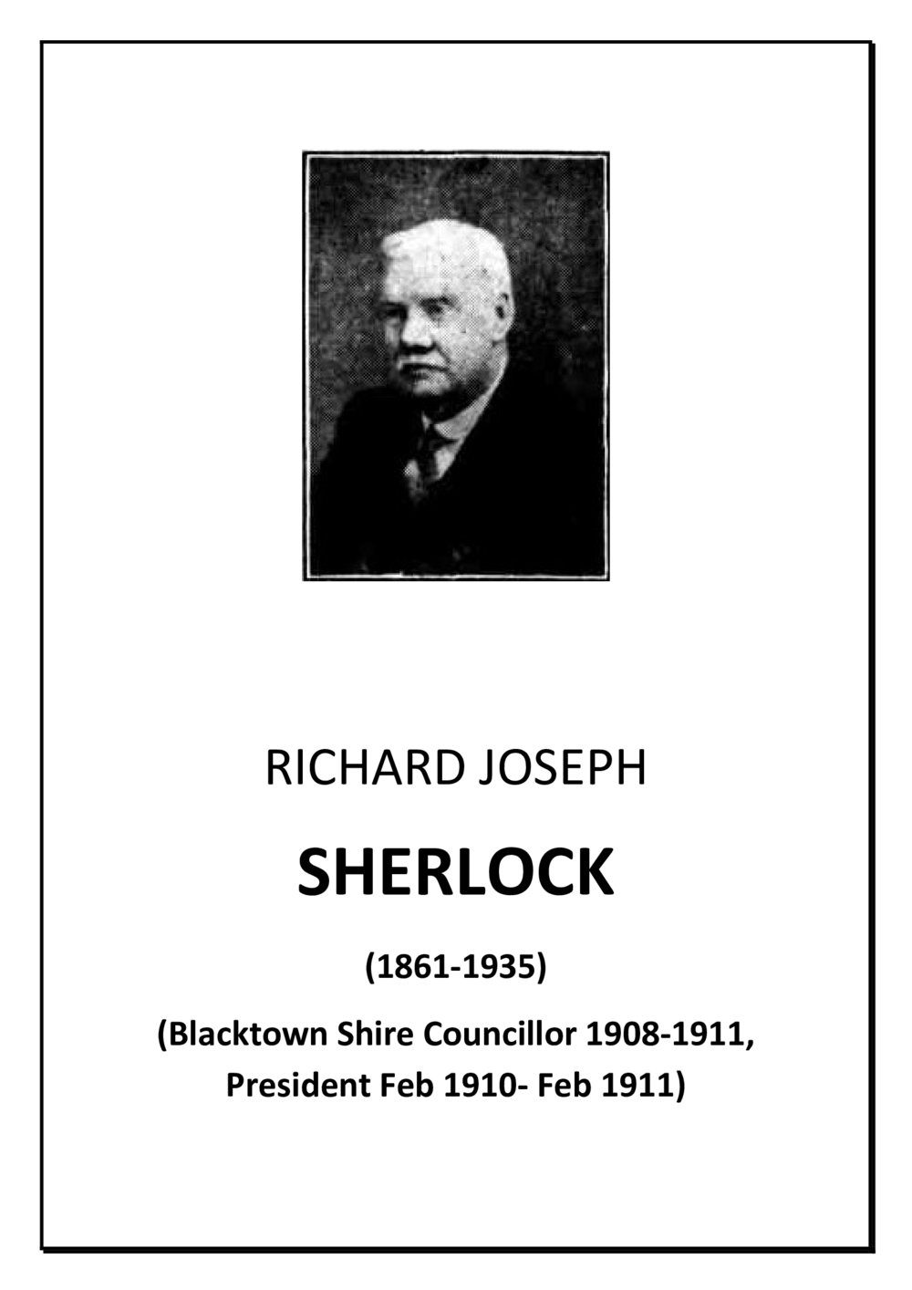Richard Joseph Sherlock - biography
