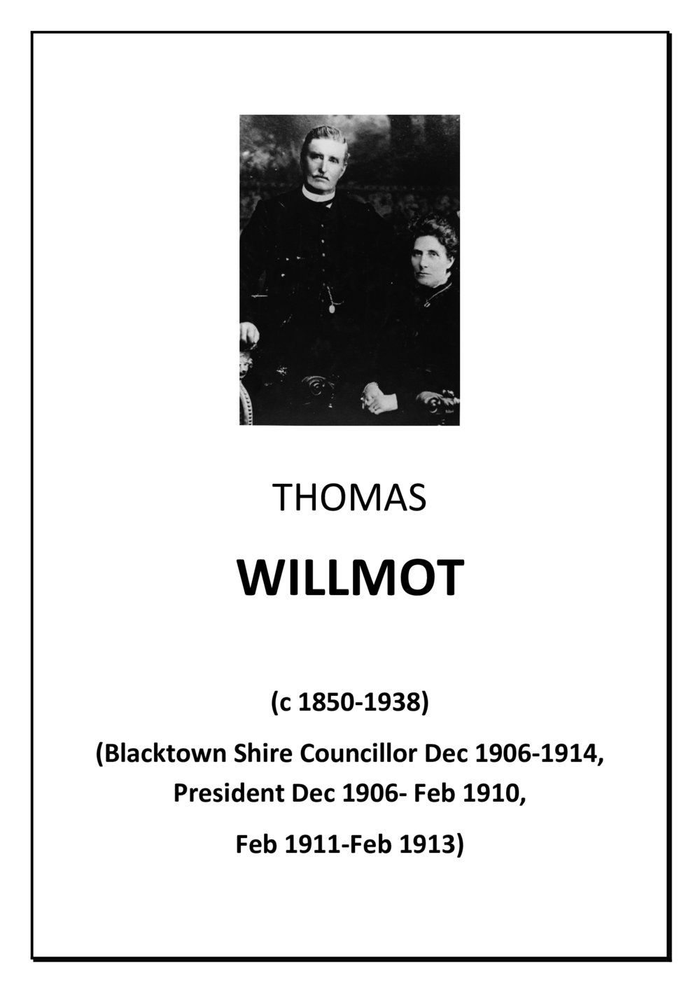 Thomas Willmot - biography