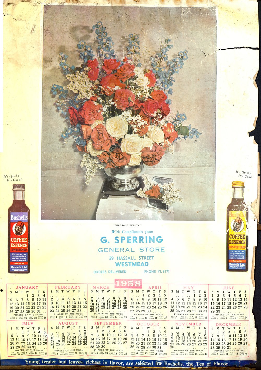 1958 calendar - G Sperring, Westmead