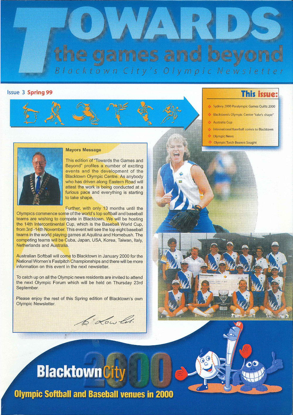 Towards the Games and Beyond, Newsletter No 3, Spring 1999