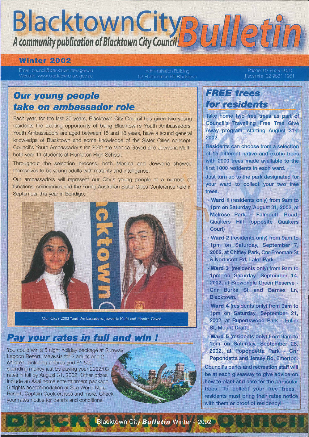 Blacktown City Bulletin, Winter 2002