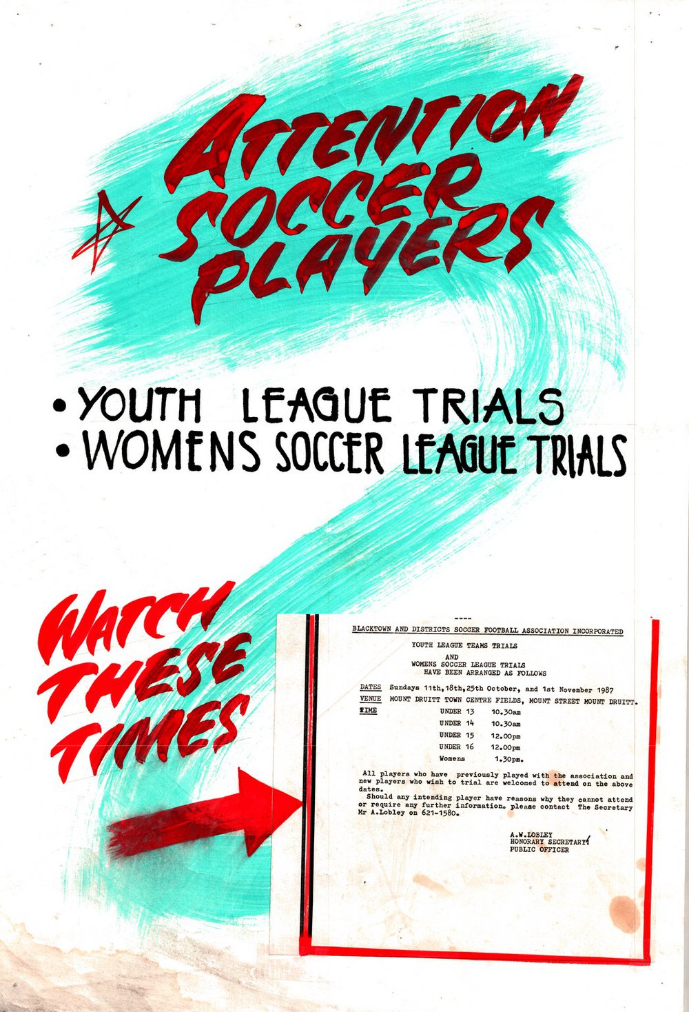 Attention Soccer Players