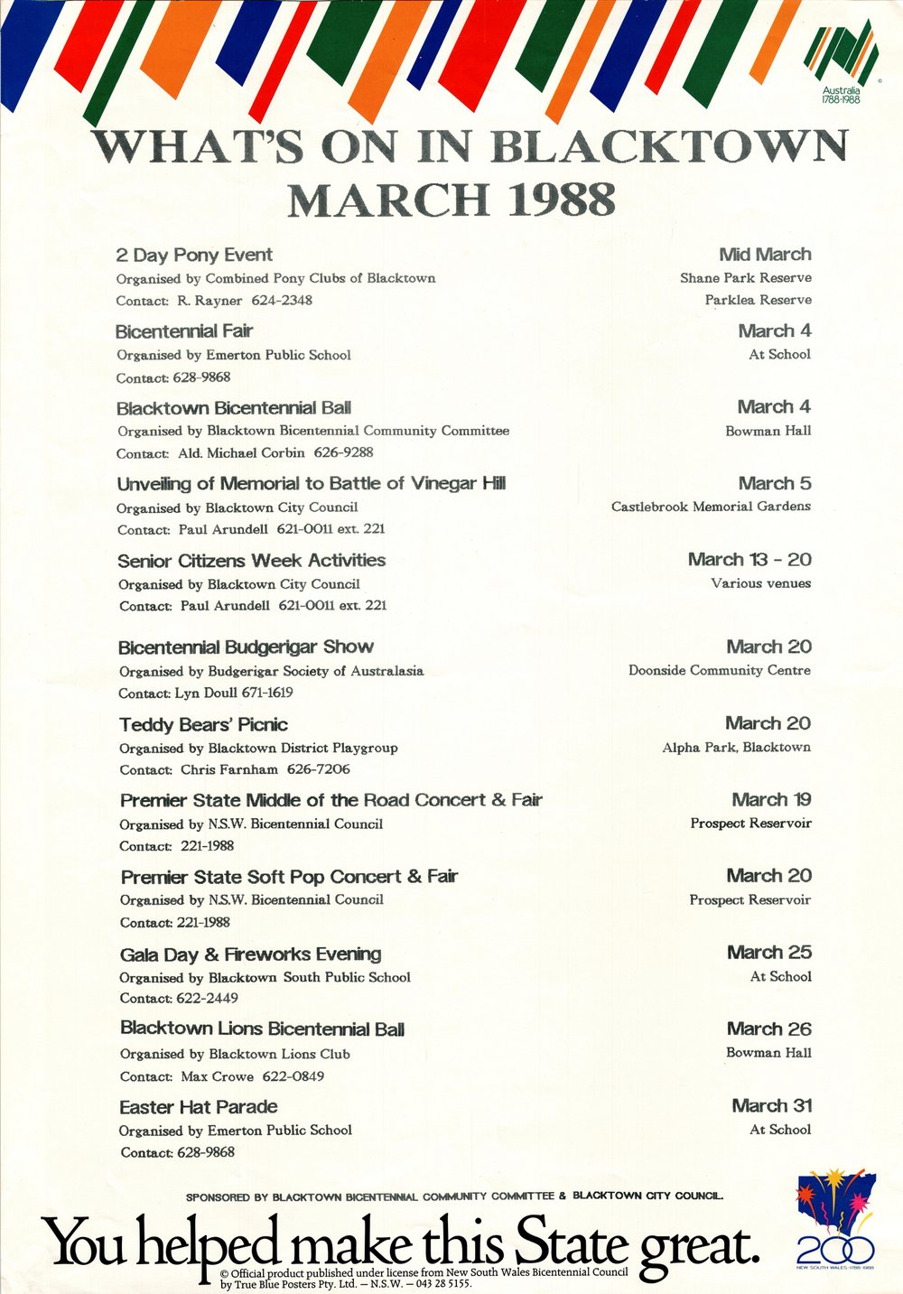 Whats on in Blacktown, March 1988