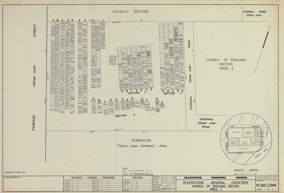 Riverstone General Cemetery, Church of England area 1