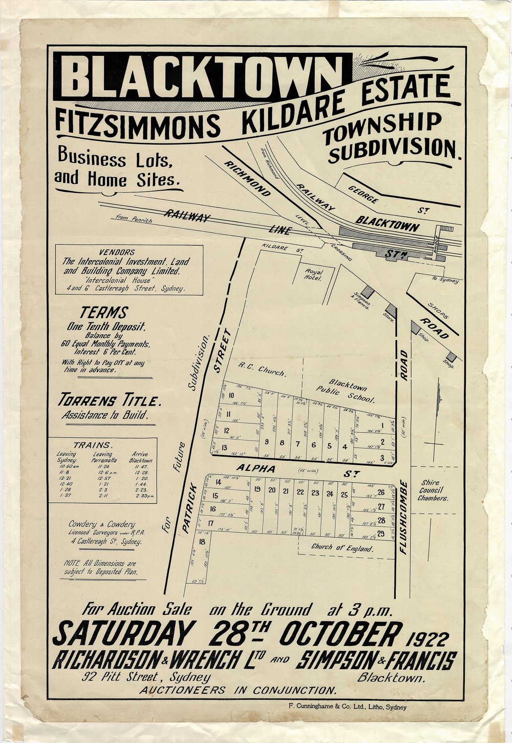 Blacktown Fitzsimmons Kildare Estate - township subdivision