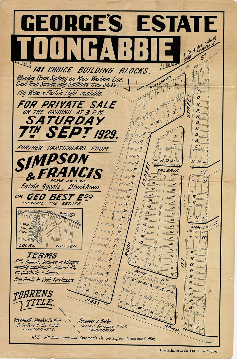 George's Estate, Toongabbie