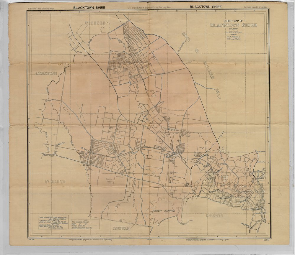 Street map of Blacktown Shire