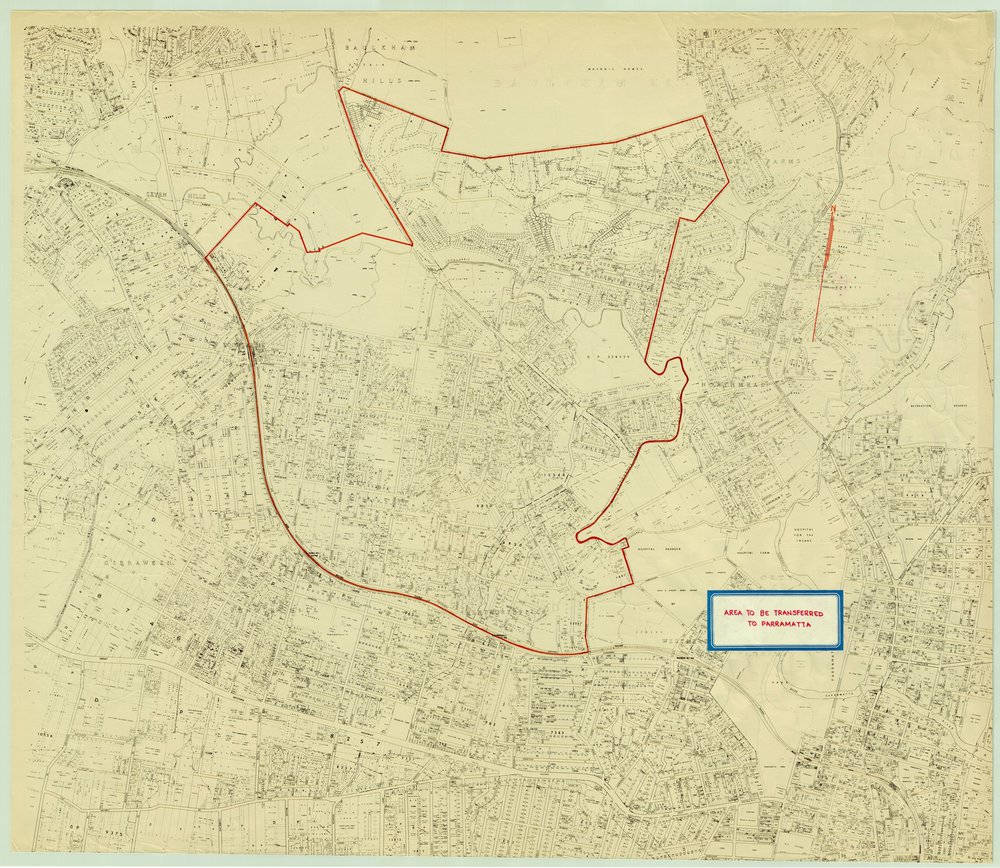 Area to be transferred to Parramatta