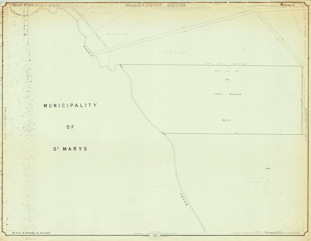 Parish of Rooty Hill, Blacktown Shire. Sheet number 34