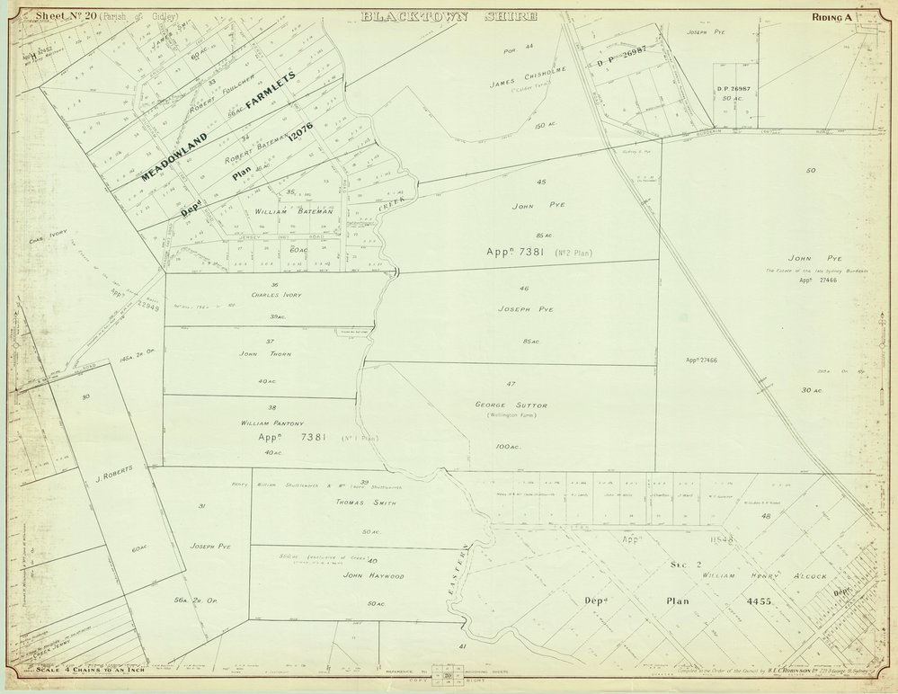 Parish of Gidley, Blacktown Shire. Sheet number 20