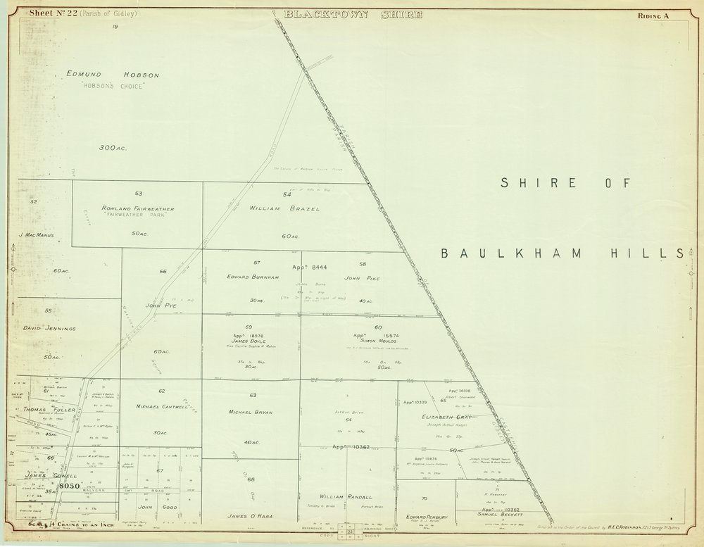 Parish of Gidley, Blacktown Shire. Sheet number 22