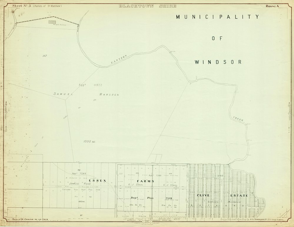 Blacktown Shire, sheet number 3.  Parish of St Matthew.