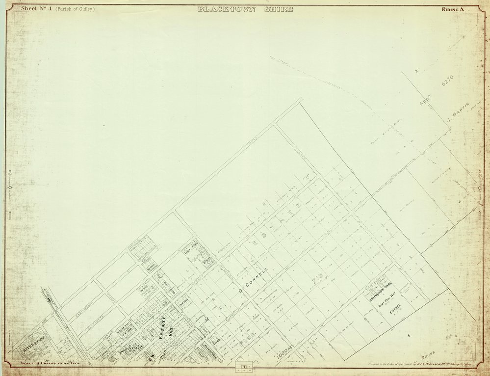  Parish of Gidley, Blacktown Shire. Sheet number 4
