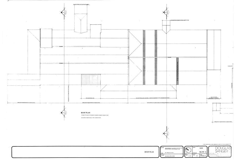 Roof plan, Minchinbury Cellars