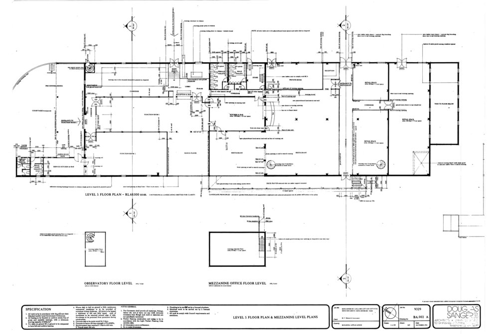 Floor plans, Minchinbury Cellars