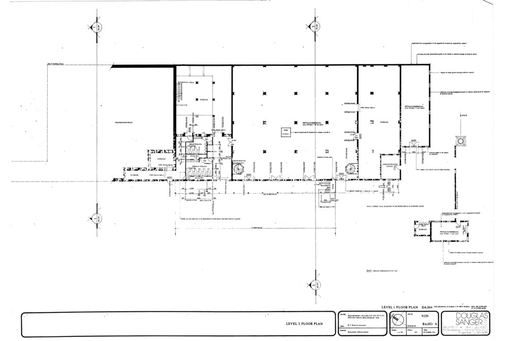 Floor plans, Minchinbury Cellars