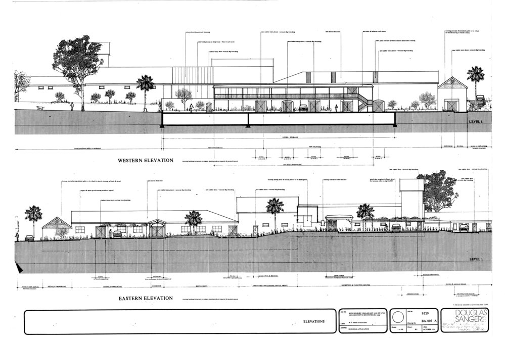 Elevation plans, Minchinbury Cellars