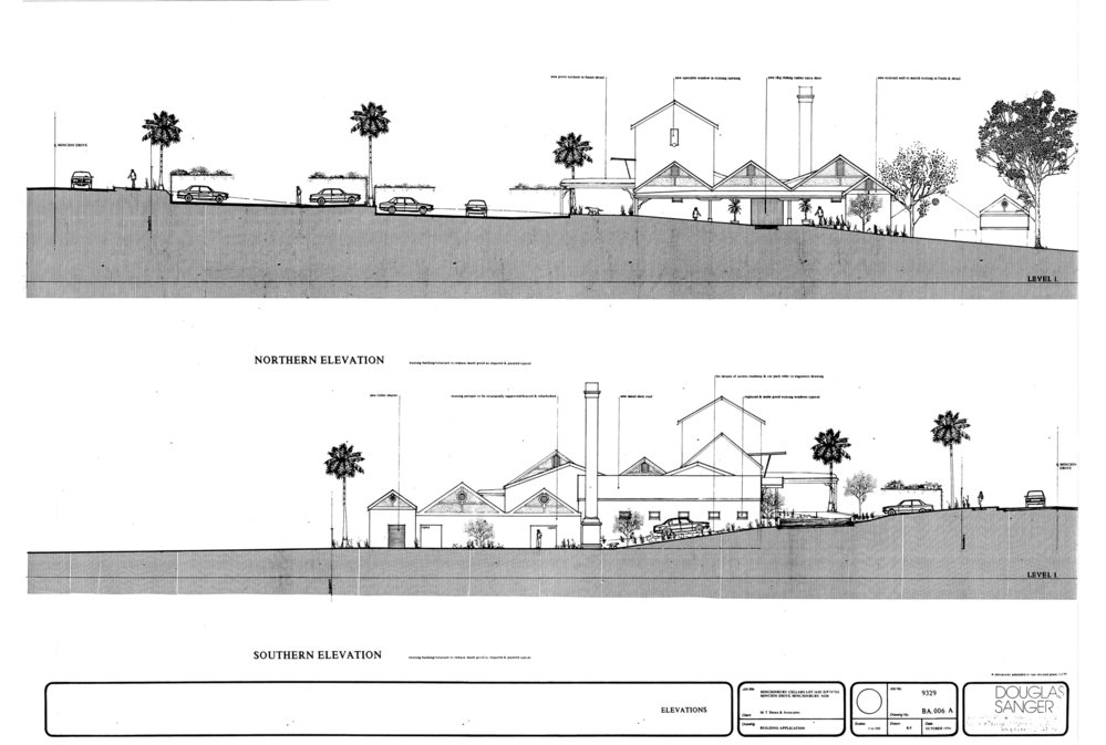 Elevation plans, Minchinbury Cellars
