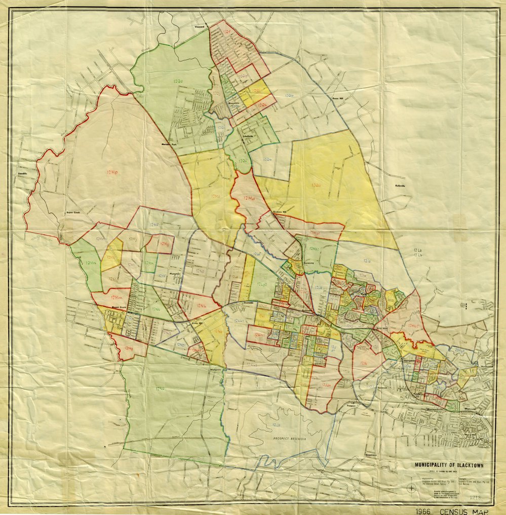 1966 Census Map, Municipality of Blacktown