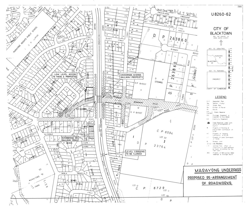 Marayong Underpass, proposed re-arrangement of roadworks