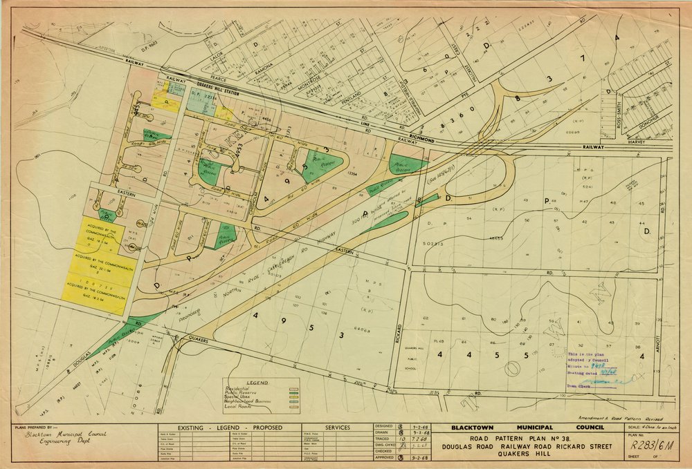 Road Pattern Plan, Blacktown Municipal Council | Blacktown Memories