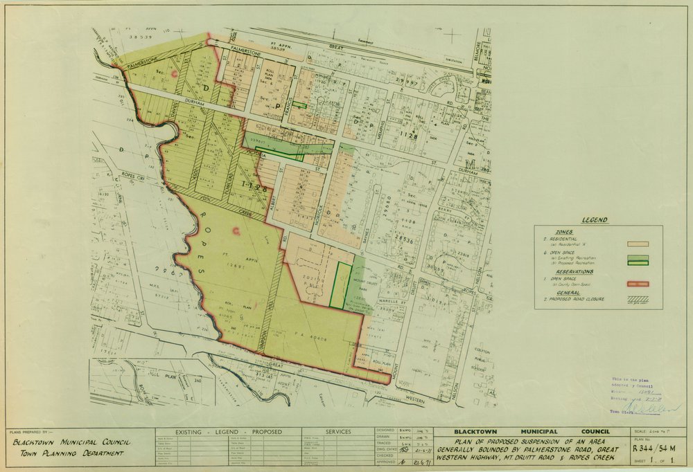 Proposed suspension of an area, Blacktown Municipal Council