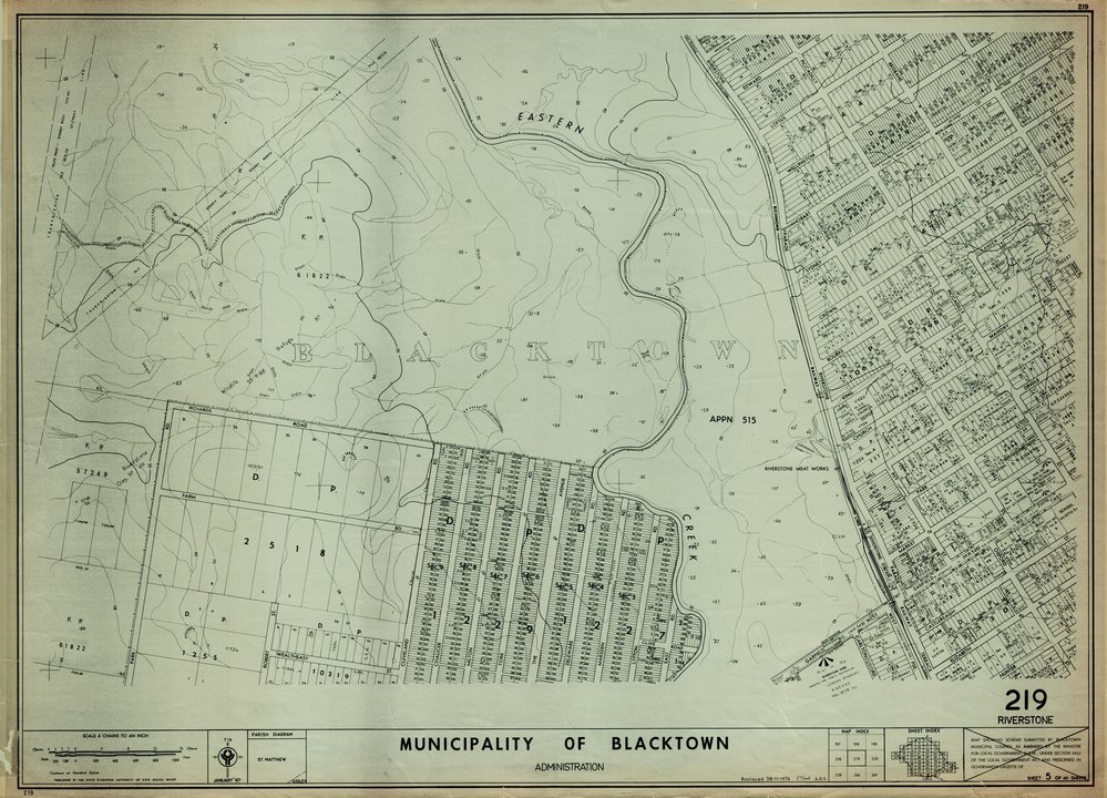 Municipality of Blacktown, Map 219