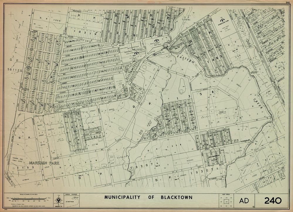 Municipality of Blacktown, Map 240