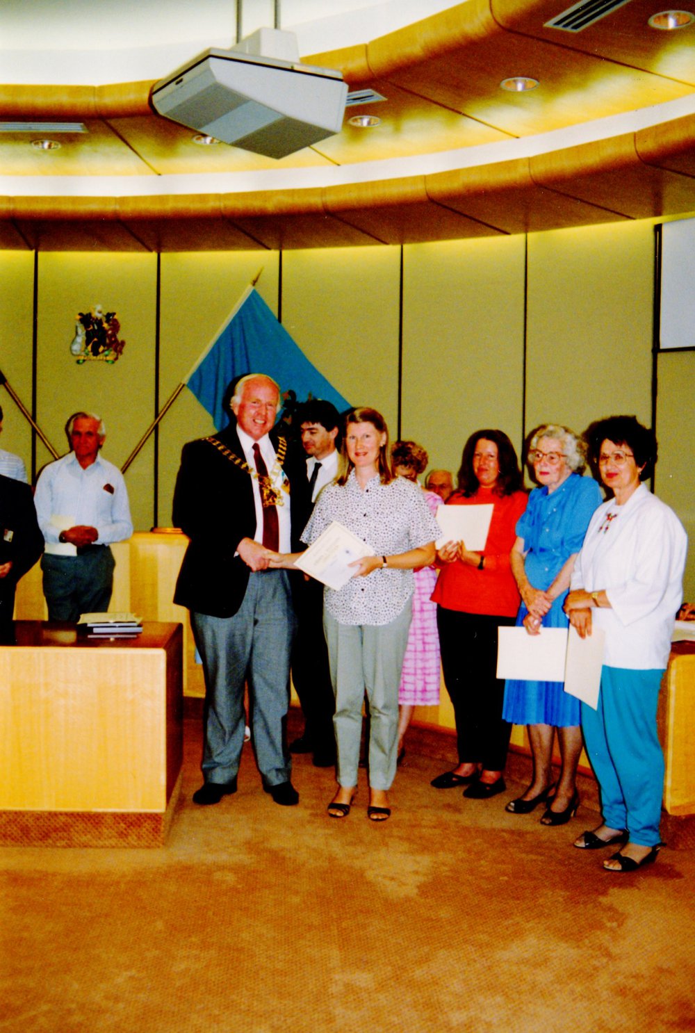 Blacktown City Council Garden competition certificate presentation, 1990