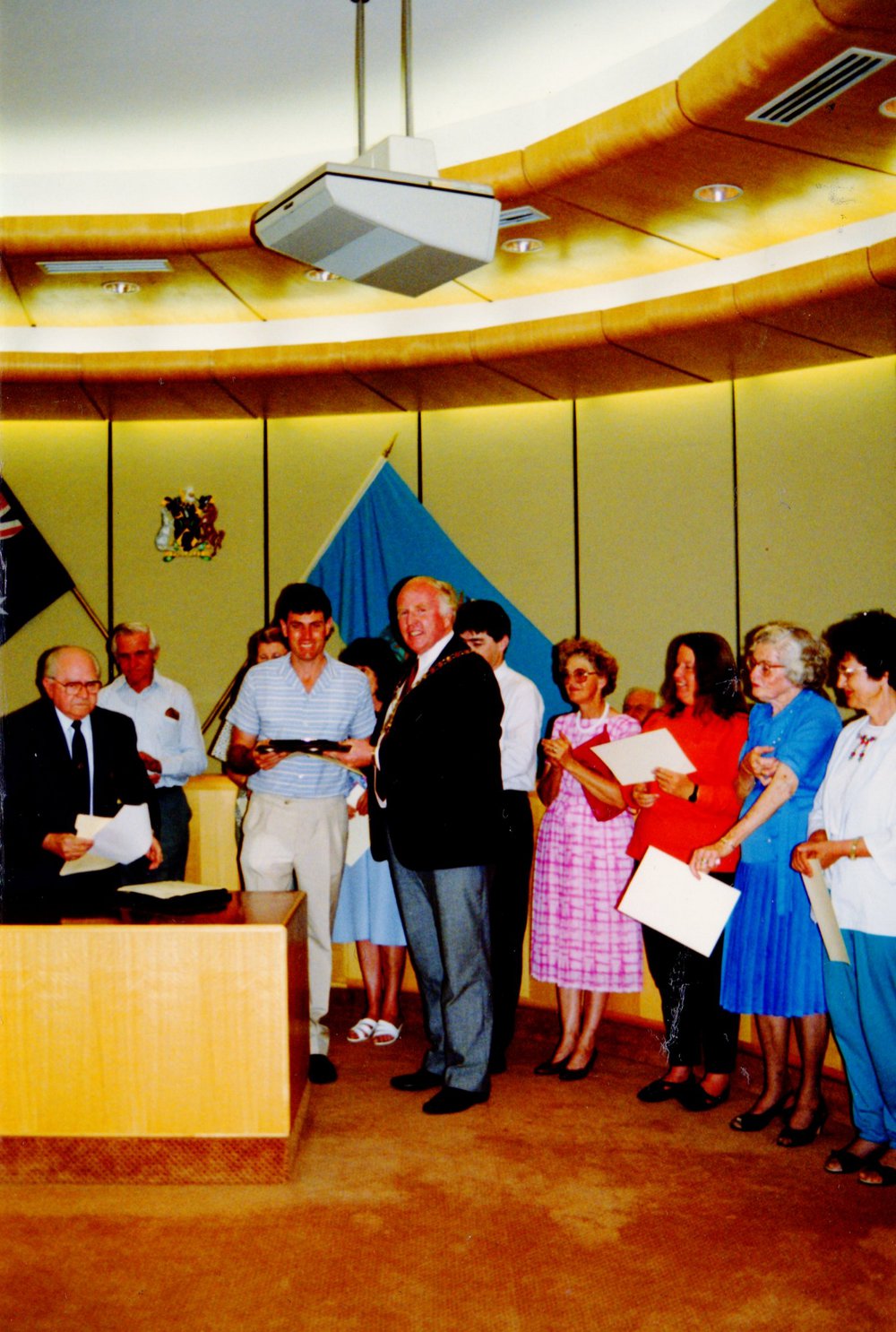 Blacktown City Council Garden competition certificate presentation, 1990