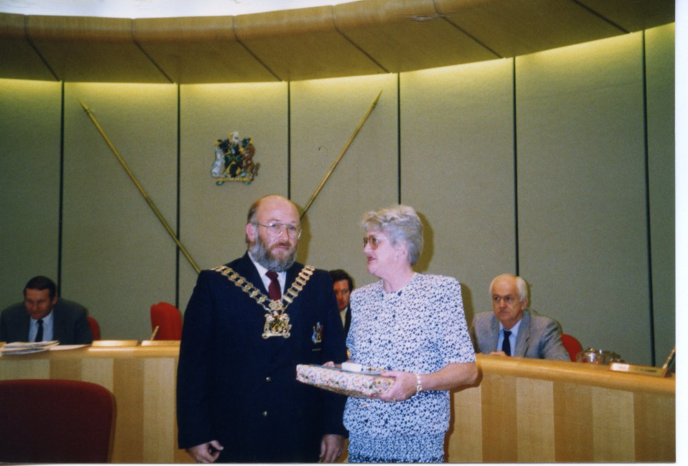 Presentation on resignation, 1989