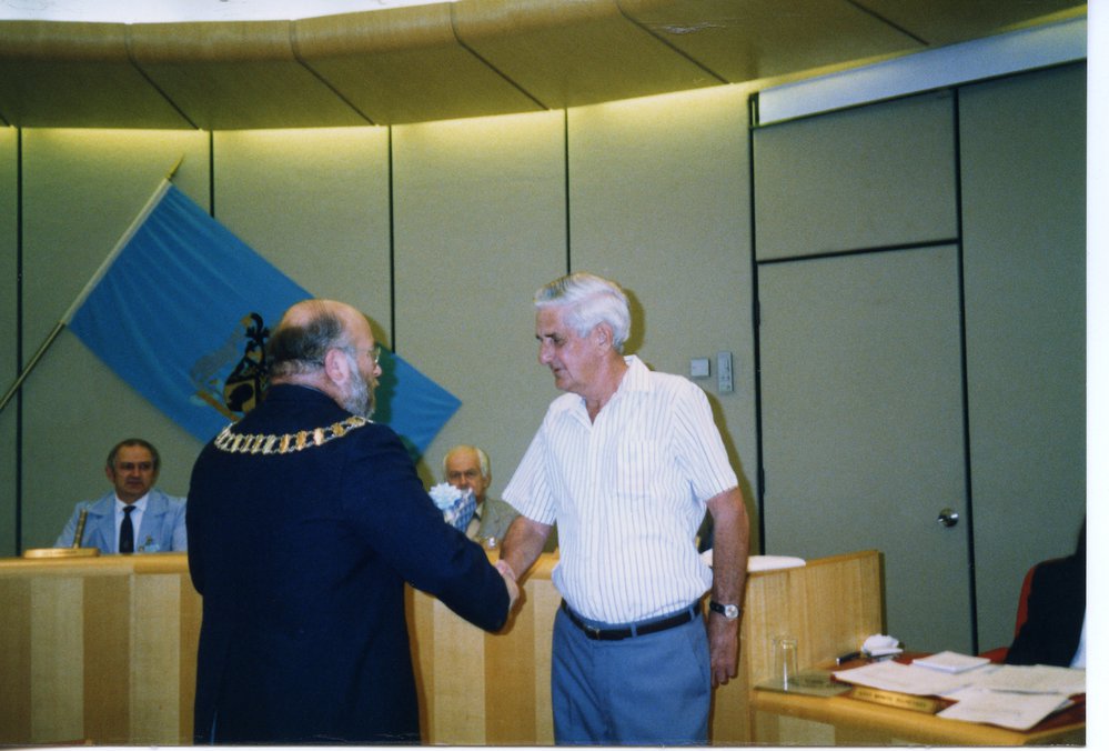 Presentation on resignation, 1989