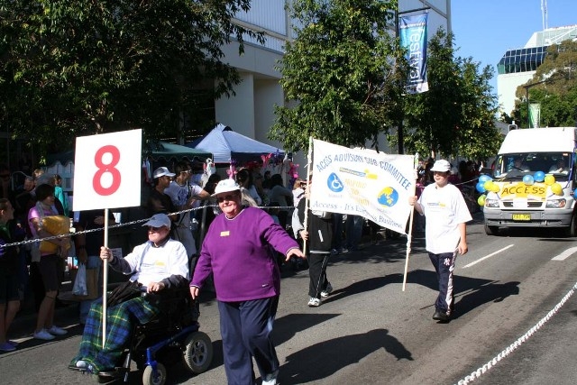 Access Advisory Sub-Committee in street parade during Blacktown City Festival