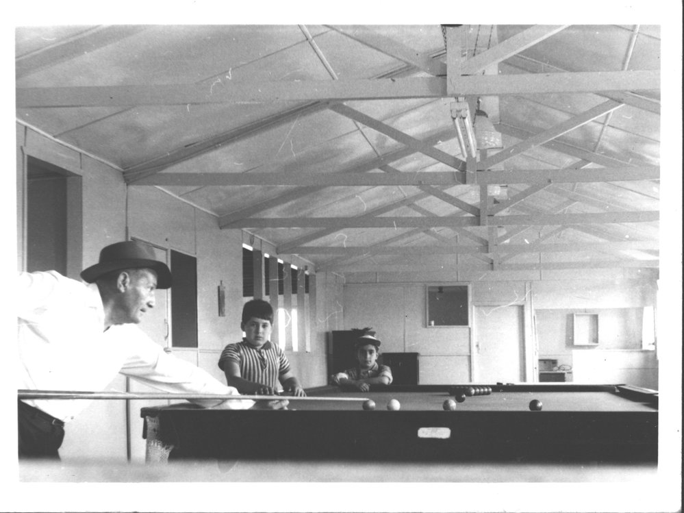 Man playing snooker