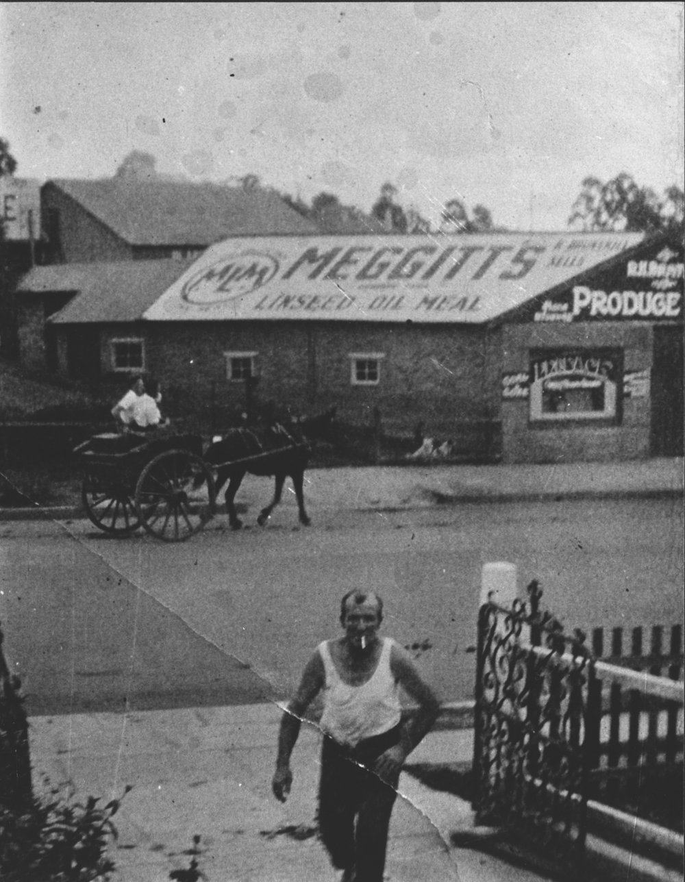 Albert Townsend at Townsend's Bakery, Blacktown