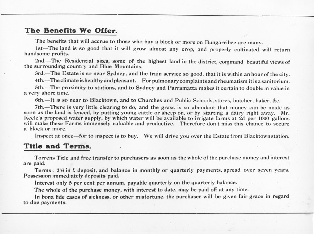 Bungarribee Estate sale brochure